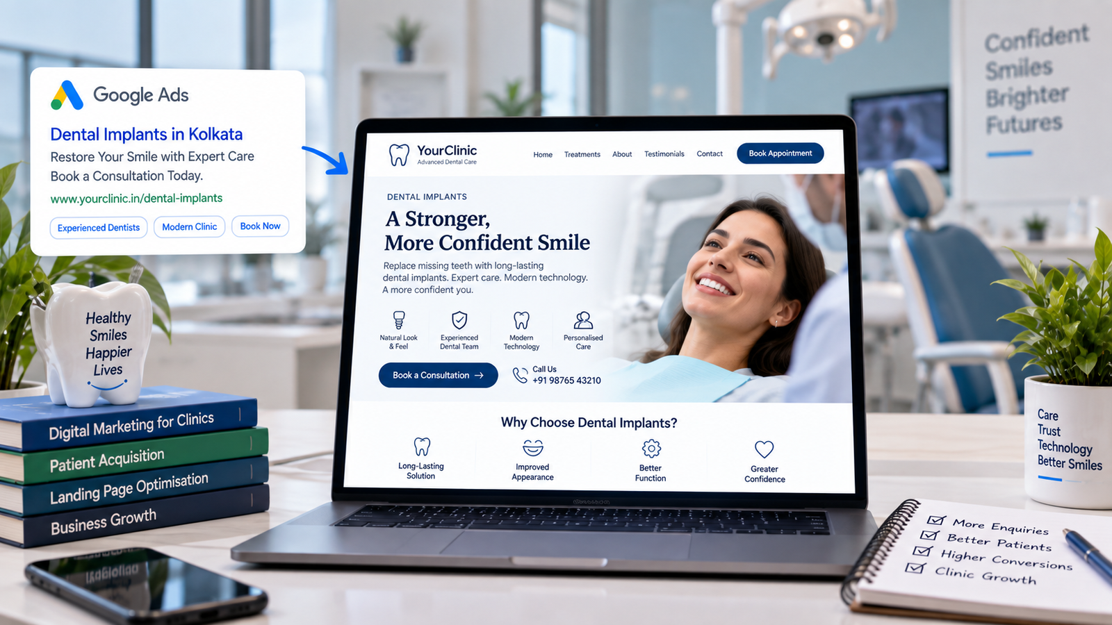 Google Ads CRM qualified lead tracking for healthcare campaigns