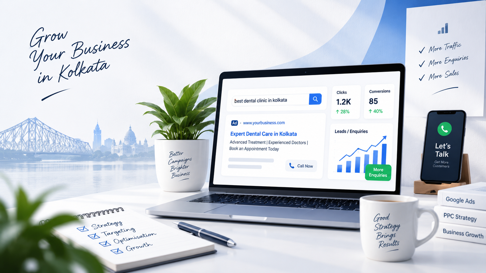 Google Ads PPC campaign strategy and lead generation in Kolkata